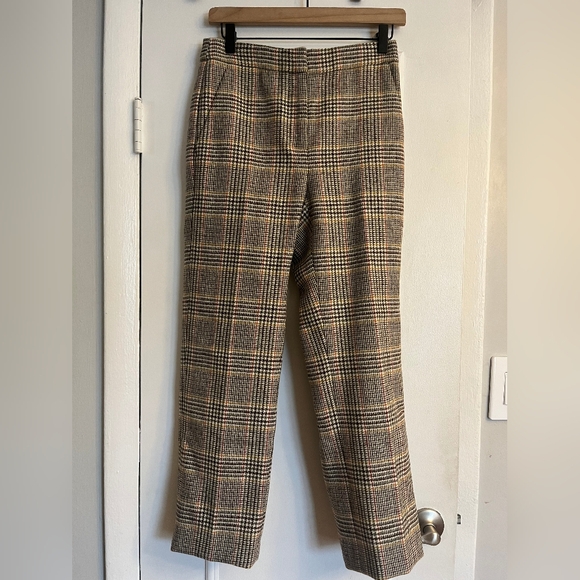 J. Crew Pants - J.Crew Moon Glen Plaid Wool Pull-On Straight Leg Pants 28"W FA21 English Wool